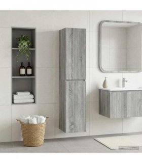 vidaXL Wall-mounted Bathroom Cabinet Grey Sonoma 33 x 34.5 x 160 cm