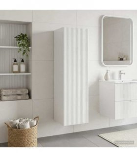 vidaXL Wall-mounted Bathroom Cabinet High Gloss White — Size: 33 x 34.5 x 60 cm — V0672201018