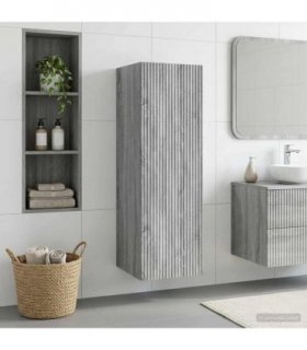 vidaXL Wall-mounted Bathroom Cabinet Grey Sonoma 33 x 34.5 x 100 cm — V0672201023