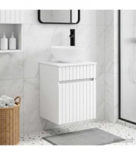 vidaXL Wall-mounted Sink Vanity White 39 x 35 x 63 cm Engineered Wood