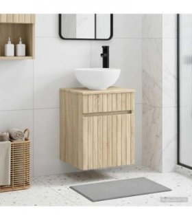 vidaXL Wall-mounted Sink Vanity Sonoma Oak 39 x 35 x 63 cm