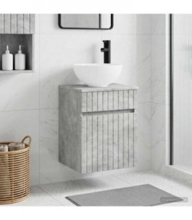 vidaXL Wall-mounted Sink Vanity Concrete Grey 39 x 41 x 64.5 cm