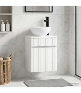 vidaXL Wall-mounted Sink Vanity White 39 x 41 x 64.5 cm
