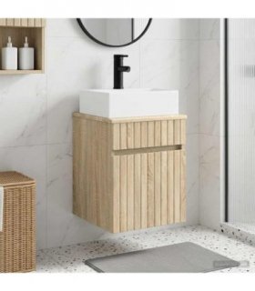 vidaXL Wall-mounted Sink Vanity Sonoma Oak 39 x 41 x 62.5 cm