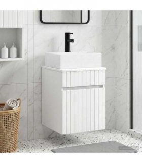 vidaXL Wall-mounted Sink Vanity White 39 x 41 x 62.5 cm