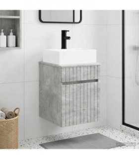 vidaXL Wall-mounted Sink Vanity Concrete Grey 39 x 41 x 62.5 cm
