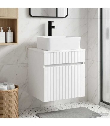 vidaXL Wall-mounted Sink Vanity White 49 x 41 x 63 cm Engineered Wood — V0672201065