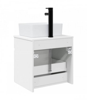 vidaXL Wall-mounted Sink Vanity White 49 x 41 x 63 cm Engineered Wood — V0672201065