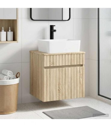 vidaXL Wall-mounted Sink Vanity Sonoma Oak 49 x 41 x 63 cm — V0672201066