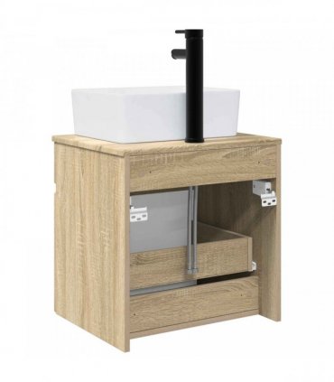 vidaXL Wall-mounted Sink Vanity Sonoma Oak 49 x 41 x 63 cm — V0672201066