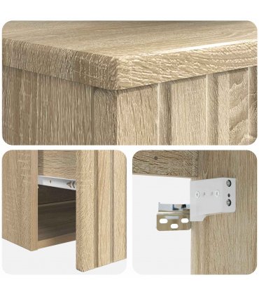 vidaXL Wall-mounted Sink Vanity Sonoma Oak 49 x 41 x 63 cm — V0672201066