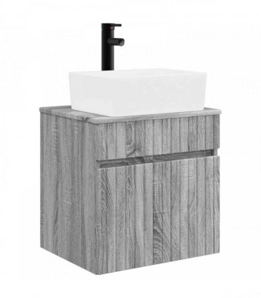 vidaXL Wall-mounted Sink Vanity Grey Sonoma 49 x 41 x 63 cm — V0672201067