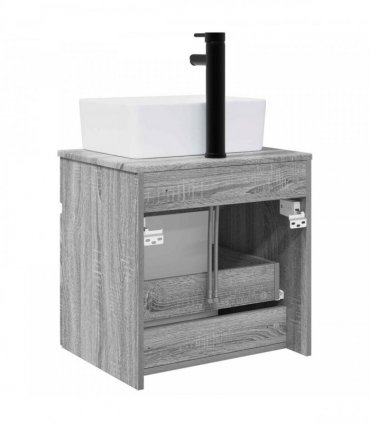 vidaXL Wall-mounted Sink Vanity Grey Sonoma 49 x 41 x 63 cm — V0672201067