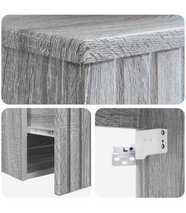 vidaXL Wall-mounted Sink Vanity Grey Sonoma 49 x 41 x 63 cm — V0672201067