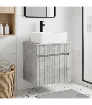 vidaXL Wall-mounted Sink Vanity Concrete Grey 49 x 41 x 63 cm — V0672201068