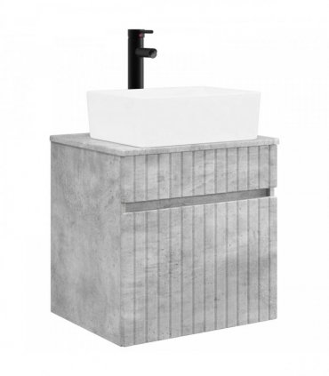 vidaXL Wall-mounted Sink Vanity Concrete Grey 49 x 41 x 63 cm — V0672201068