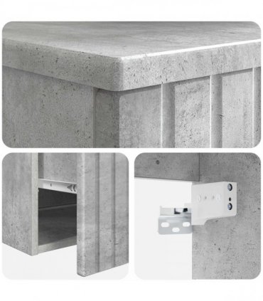 vidaXL Wall-mounted Sink Vanity Concrete Grey 49 x 41 x 63 cm — V0672201068