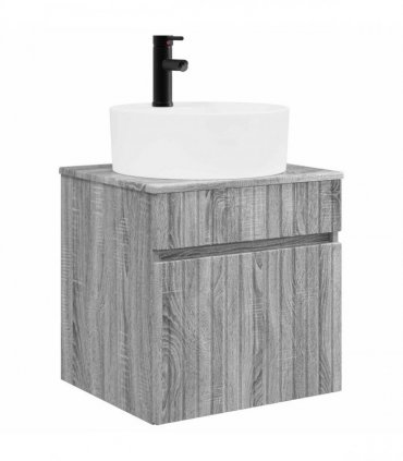 vidaXL Wall-mounted Sink Vanity Grey Sonoma 49 x 44.5 x 65 cm