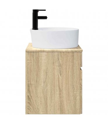vidaXL Wall-mounted Sink Vanity Sonoma Oak 49 x 44.5 x 65 cm