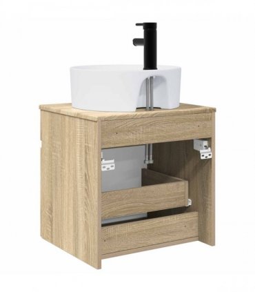vidaXL Wall-mounted Sink Vanity Sonoma Oak 49 x 44.5 x 65 cm