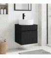 vidaXL Wall-mounted Sink Vanity Black 49 x 44.5 x 65 cm