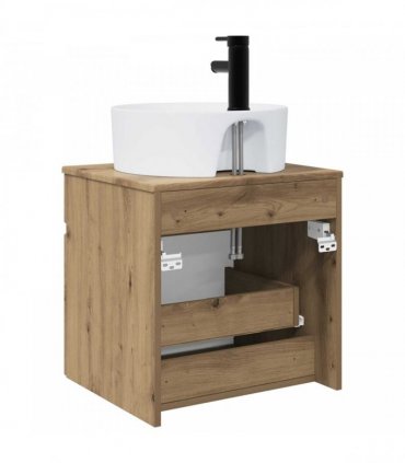 vidaXL Wall-mounted Sink Vanity Artisan Oak 49 x 44.5 x 65 cm