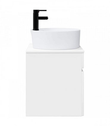 vidaXL Wall-mounted Sink Vanity High Gloss White 49 x 44.5 x 65 cm