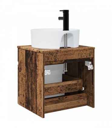vidaXL Wall-mounted Sink Vanity Old Wood 49 x 44.5 x 65 cm