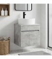 vidaXL Wall-mounted Sink Vanity Concrete Grey 49 x 44.5 x 65 cm