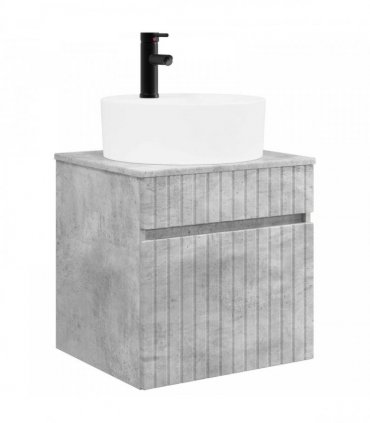 vidaXL Wall-mounted Sink Vanity Concrete Grey 49 x 44.5 x 65 cm