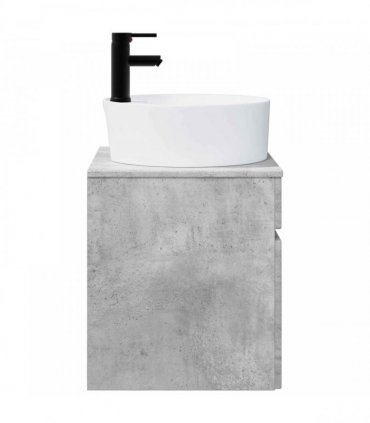 vidaXL Wall-mounted Sink Vanity Concrete Grey 49 x 44.5 x 65 cm