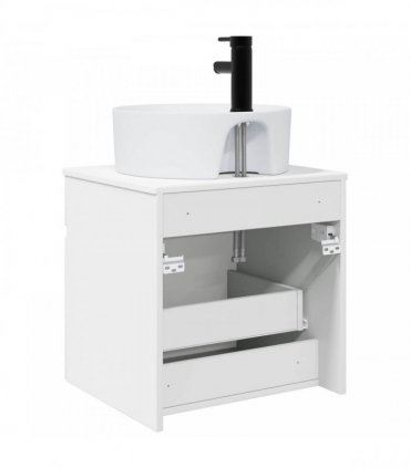 vidaXL Wall-mounted Sink Vanity White 49 x 44.5 x 65 cm