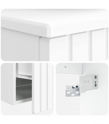 vidaXL Wall-mounted Sink Vanity White 49 x 44.5 x 65 cm