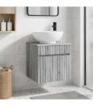 vidaXL Wall-mounted Sink Vanity Grey Sonoma 49 x 44.5 x 66.5 cm
