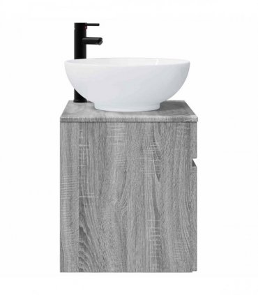 vidaXL Wall-mounted Sink Vanity Grey Sonoma 49 x 44.5 x 66.5 cm