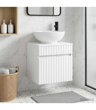vidaXL Wall-mounted Sink Vanity White 49 x 44.5 x 66.5 cm
