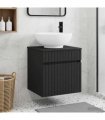 vidaXL Wall-mounted Sink Vanity Black 49 x 44.5 x 66.5 cm