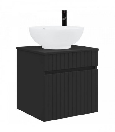 vidaXL Wall-mounted Sink Vanity Black 49 x 44.5 x 66.5 cm