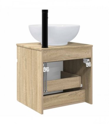 vidaXL Wall-mounted Sink Vanity Sonoma Oak 49 x 44.5 x 66.5 cm