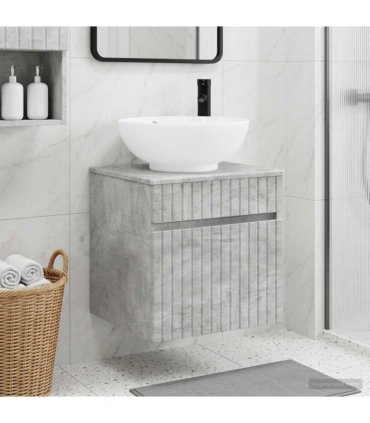 vidaXL Wall-mounted Sink Vanity Concrete Grey 49 x 44.5 x 66.5 cm