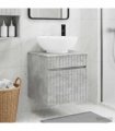 vidaXL Wall-mounted Sink Vanity Concrete Grey 49 x 44.5 x 66.5 cm