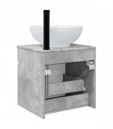 vidaXL Wall-mounted Sink Vanity Concrete Grey 49 x 44.5 x 66.5 cm