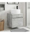 vidaXL Wall-mounted Sink Vanity Concrete Grey 49 x 44.5 x 66 cm