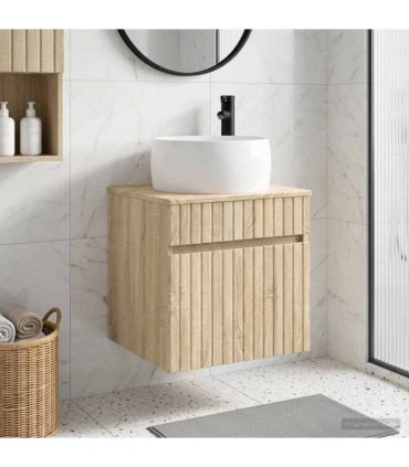 vidaXL Wall-mounted Sink Vanity Sonoma Oak 49 x 44.5 x 66 cm