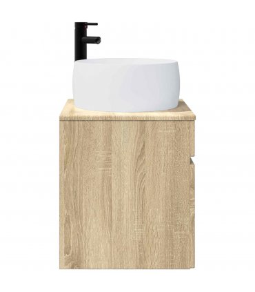 vidaXL Wall-mounted Sink Vanity Sonoma Oak 49 x 44.5 x 66 cm