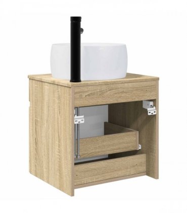 vidaXL Wall-mounted Sink Vanity Sonoma Oak 49 x 44.5 x 66 cm
