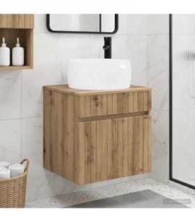 vidaXL Wall-mounted Sink Vanity Artisan Oak 49 x 44.5 x 66 cm