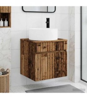 vidaXL Wall-mounted Sink Vanity Old Wood 49 x 44.5 x 65.5 cm