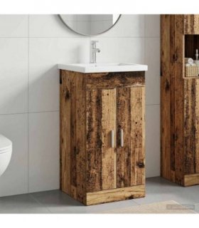vidaXL Bathroom Vanity with Sink Old Wood 42 x 40 x 84.5 cm — V0672201150
