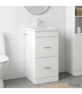 vidaXL Bathroom Vanity with Sink White 42 x 40 x 84.5 cm — V0672201153